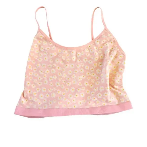 LA Hearts Pacsun Intimates Floral Lounge Crop Top Size Large - Picture 2 of 5